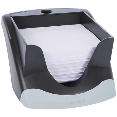 Image of Durable Vegas 771401 Note Box with 500 White Notes Black,116 x 70 53millimeters