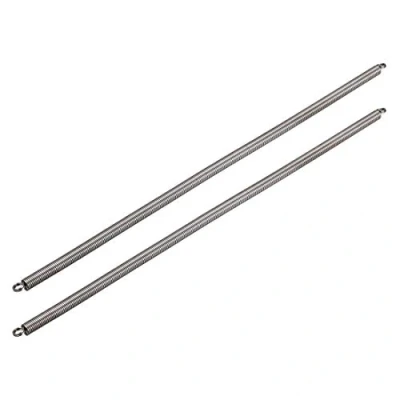 Image of sourcingmap Extension Spring 1mm Wire Dia , 7mm OD 300mm Free Length Steel Small Dual Hook Tension 2pcs
