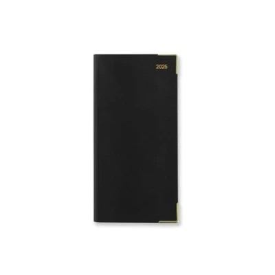 Image of Letts of London Classic Slim week to view with appointments and planners 2025 diary black