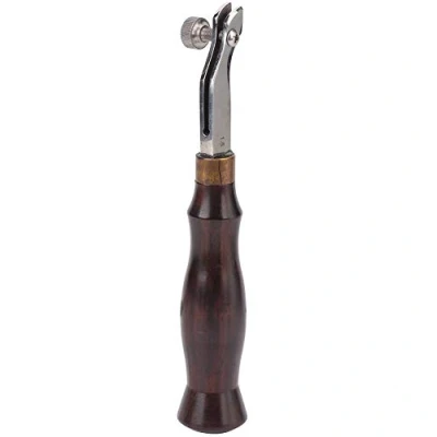 Image of Edge Creaser, Ebony Handle Adjustable Stainless Steel Creaser Leather Craft Press Hand DIY Tool(1.5mm)