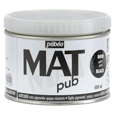 Image of PEBEO Mat Pub 500ml Ivory Black