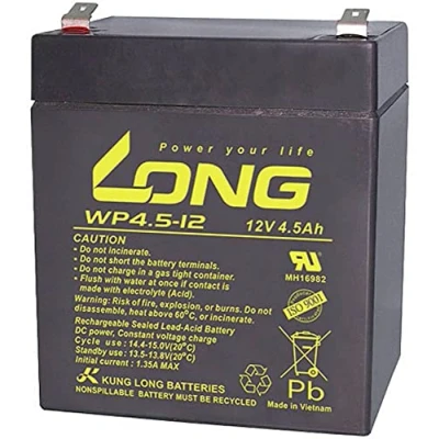 Image of Kung Long VDS Lead AGM Battery WP4.5 12, 12V, 4.5Ah