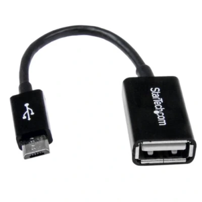 Image of STARTECH.COM 5In Micro USB to Otg Host Adapter Male a Female On The Go Cable Adapter, Black