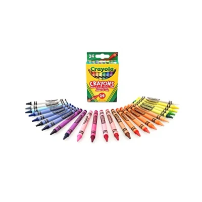 Image of CRAYOLA Crayons, Bright Strong Colours, Multi, 24 Count (Pack of 1) (Packaging may vary)