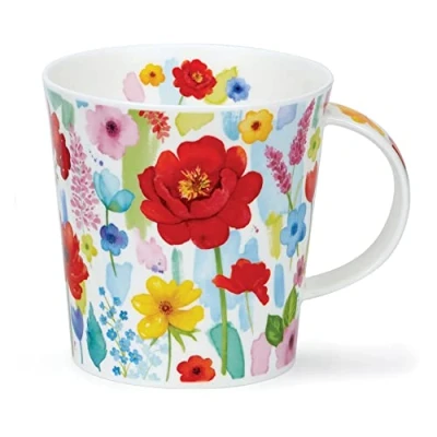 Image of Dunoon Cairngorm 0.48 Litre Mug Floral Burst (Red)