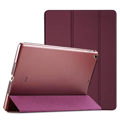 Image of ProCase Smart Case for iPad 6th/iPad 5th Generation/iPad 9.7 Inch 2018 2017(Model: A1893 A1954 A1822 A1823), Ultra Slim Lightweight Stand with Translucent Frosted Back Wine