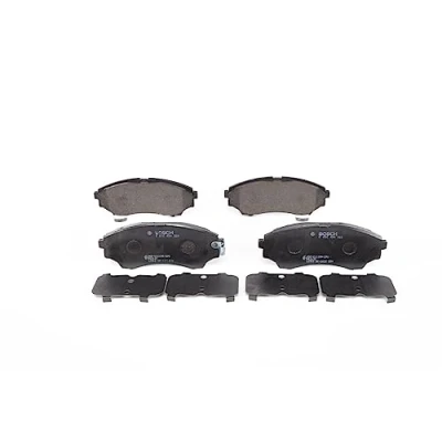 Image of UMY13328ZB Brake pad set BOSCH 0 986 494 323 Low Metallic incl. wear warning contact, with acoustic anti squeak plate