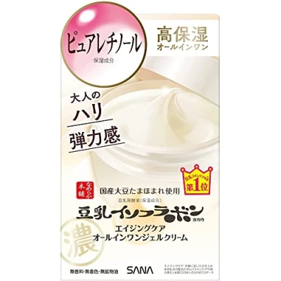 Image of Sana Nameraka Honpo Soy Milk Isoflavone Wrinkle Gel Cream 100g (Green Tea Set)