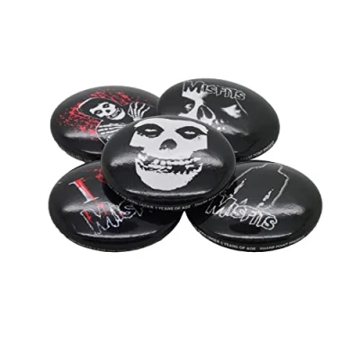 Image of Misfits Skull Unisex Badge Set multicolour, metal,