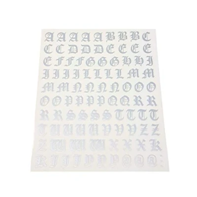 Image of Gothic Letter Kit Stickers, Silver
