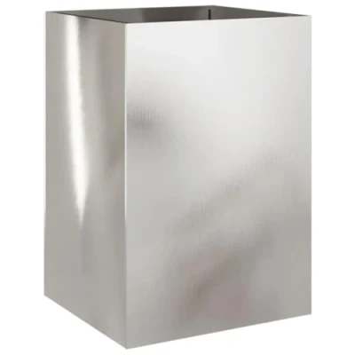 Image of vidaXL Stainless Steel Planter Rectangular Garden/Patio in Elegant Silver, 52x48x75 cm, Durable and Easy to Assemble for Outdoor Use
