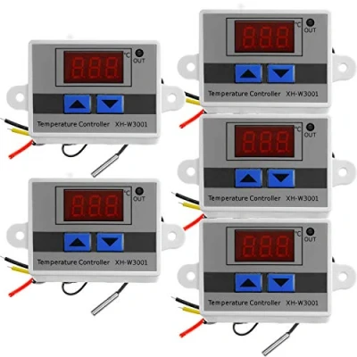 Image of AZDelivery XH W3001 DC 12V 120W Digital LED Temperature Controller Module, Mini Thermostat Switch Waterproof Sensor Probe, including E Book! (Pack of 5)