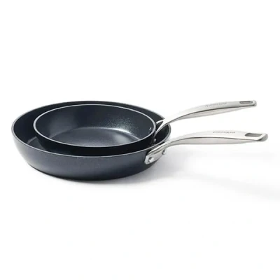 Image of GreenPan Frying Pan Set Copenhagen Black ø 20 + 28 cm ceramic non stick coating