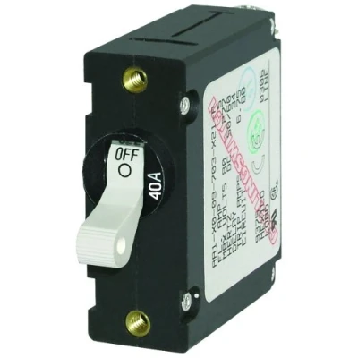 Image of Blue Sea Systems 7226 A Series White Toggle Circuit Breaker Single Pole 40A