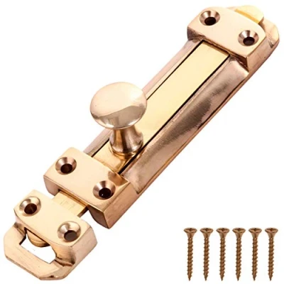 Image of Heavy Duty 4&quot;/100mm Solid Brass Slide Door Bolt Dead Lock Security Catch/Latch