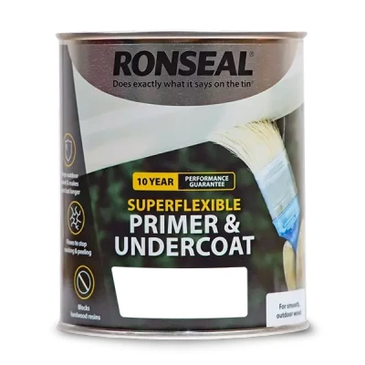 Image of Ronseal Super Flexible Primer and Undercoat, White 750ml