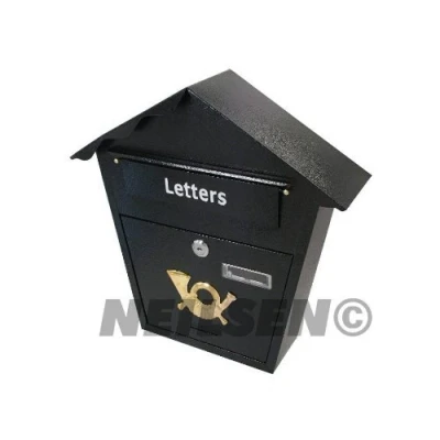 Image of Post Box (Mail Box) Black Painted Body 1 Pack/S