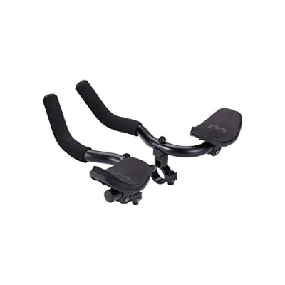 Image of BBB Cycling Aero Bars Aluminium Tri Arm Rest For Road Bike Two piece Handlebar AeroComfort BHB 59, Black, 35mm Height