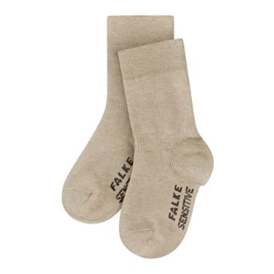 Image of FALKE Unisex Baby Sensitive B SO Cotton With Soft Tops 1 Pair Socks, Beige (Sand Melange 4650) new eco friendly, 12 18 months