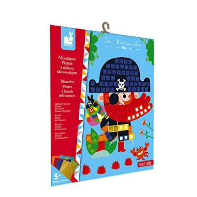 Image of Janod From 5 years old Creative Kit Pirate Mosaics Calm Workshops Leisure Dexterity and Concentration J07897