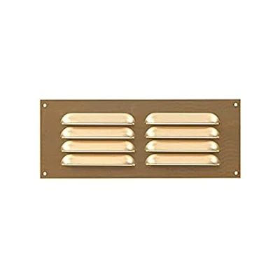 Image of TIMCO Timloc Brass 9x3 Metal Internal Louvre Grille Vent Anodised
