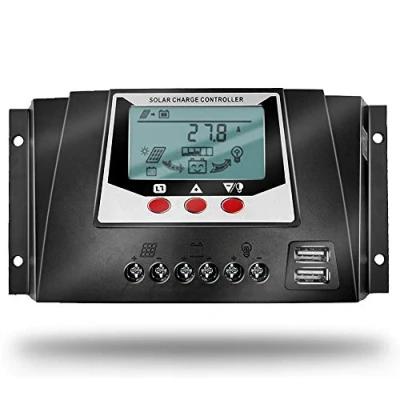 Image of SolaMr 30A Solar Charge Controller 12V/24V/36V/48V Automatic Identification Voltage intelligent Regulator with LCD Display for Home System WP3048D