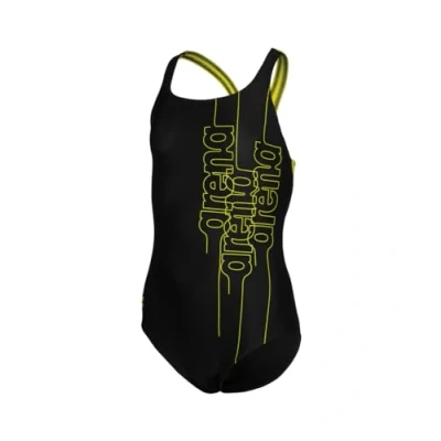 Image of Arena Feel Girls&#039; Front Lined Graphic Swim Pro Back Swimsuit