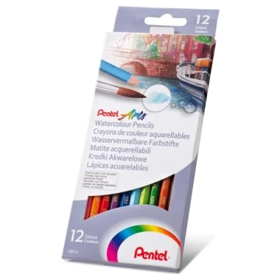 Image of Pentel Arts Watercolour Pencil Set Assorted (Pack of 12) CB9 12U