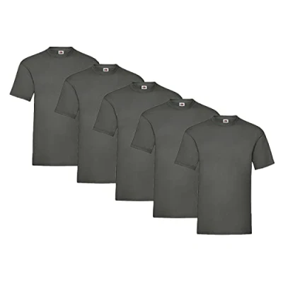 Image of Fruit of the Loom Pack 5 T Shirts, x Graphite + 1 HL Purchase Notepad Size L