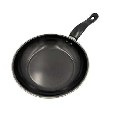 Image of Carbon Steel 20cm Frying Pan, Non Stick PTFE Coating Suitable for Halogen, Electric, Gas and Solid Hobs Strong Plastic Easy Grip Handle to Clean