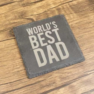 Image of World&#039;s Best Dad Personalised Slate Coasters