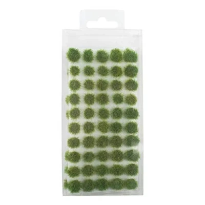 Image of War World Scenics Self Adhesive Static Grass Tufts x 100 Spring, 4mm Model Railway Wargame Scenery Railroad Modelling Diorama Miniature Hobby Tabletop
