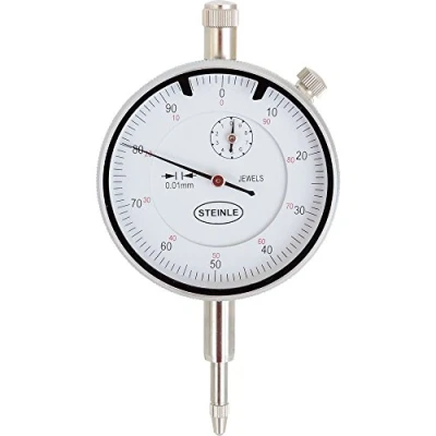 Image of STEINLE 3105 Dial Indicator, 0 10 mm, 0.01 mm Reading, 58 Dial, 1 Hand Turn, 0.25 kg