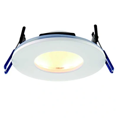 Image of Cannon 9W Colour Changing (CCT) Fire Rated Cool White, Warm White or Daylight 450 Lumens LED Anti Glare Low Profile Ceiling Downlight Spotlight IP65 for Bathroom