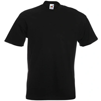 Image of Fruit of the Loom Men Super Premium Short Sleeve T shirt Black, Large