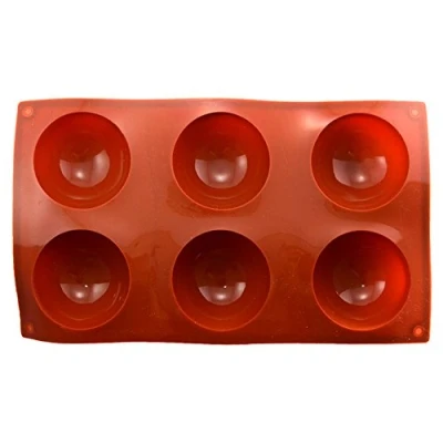 Image of Dia2.5&quot; Half Ball Sphere Cake Muffin Pastry Jello Silicone Baking Mold Pan Tray