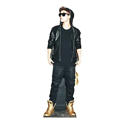 Image of Star Cutouts Ltd SC581 Cut Out of Justin Bieber Hoodie and Gold Shoes, Solid, Regular