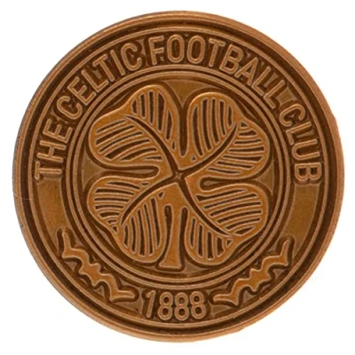 Image of Celtic FC Crest Badge (One Size) (Antique Gold)