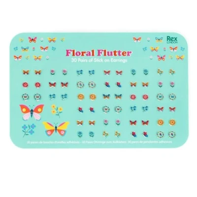Image of Floral Flutter Stick On Earrings (30 pairs)