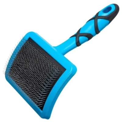 Image of GROOM Professional Curved Firm Slicker Dog Brush Grooming Dematting for Dogs Long &amp; Short Pins Perfect Removing Matts Tangles Quality Large