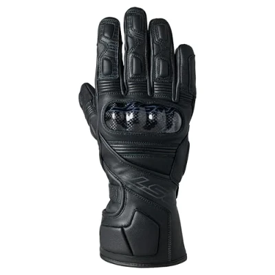 Image of RST Fulcrum CE Mens Waterproof Leather Sports Motorcycle Gloves Black (M)