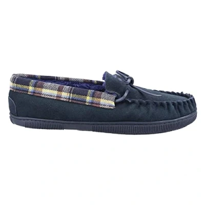 Image of Cotswold Sodbury Moccasin Slipper Mens Navy