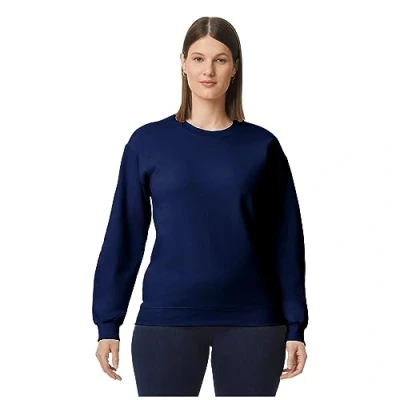 Image of Gildan Unisex Adult Softstyle Fleece Midweight Pullover (XL) (Navy Blue)
