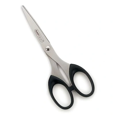 Image of Rapesco CS6RY0B1 Essential 16cm Stainless Steel Scissors, Black