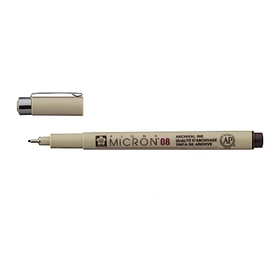 Image of SAKURA Pigma Micron 0.50 mm, 08 Ink Pen, Sepia, 2 count (Pack of 1)