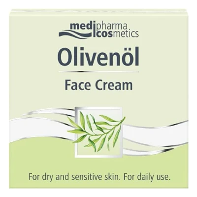 Image of Medipharma Cosmetics Olivenol Face Cream Anti Wrinkle Hydrating and Nourishing 50 ml Treatment with Oava Oil, Almond Oil Avocado for Dry Skin (Women Men)