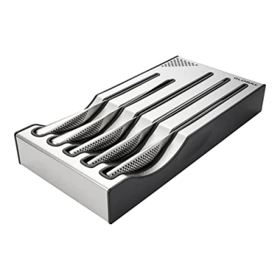 Image of Global Knives 5 Piece Kitchen Knife Set with Storage Dock, CROMOVA 18 Stainless Steel, G 88/77821617