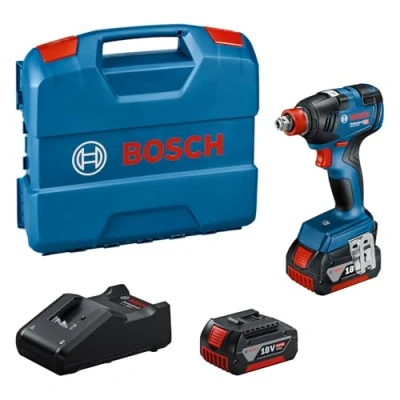 Image of Bosch Professional 18V System Cordless Impact Driver GDX 200 (max. Torque of Nm, incl. 2X 5.0 Ah GBA 18 V Rechargeable Battery, Quick Charger GAL 40, in L Case)