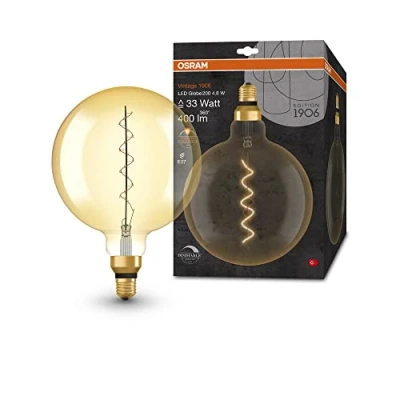 Image of OSRAM Vintage 1906 Classic A LED E27 4.8W gold dim