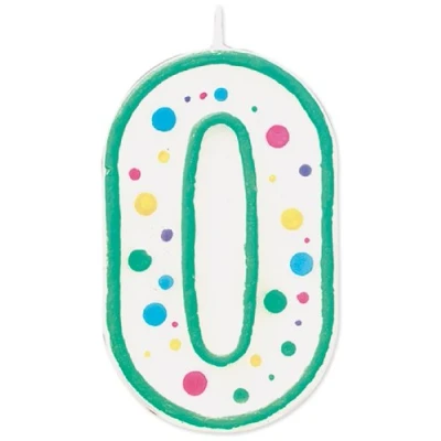 Image of Wilton Numeral Candle 0, Green